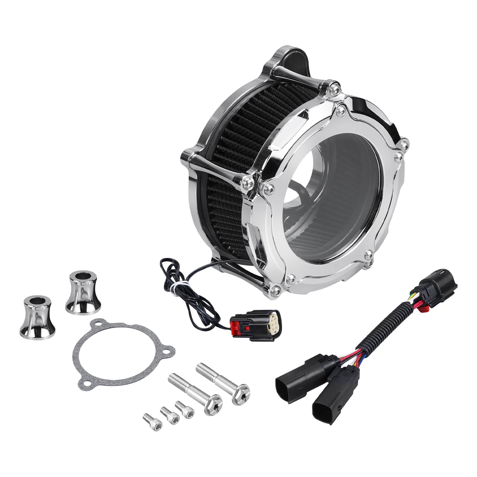 Luftansaugfilter mit LED-Streifen für Harley Davidson 2017 2018 2020-2023 Touring- und Trike-Modelle