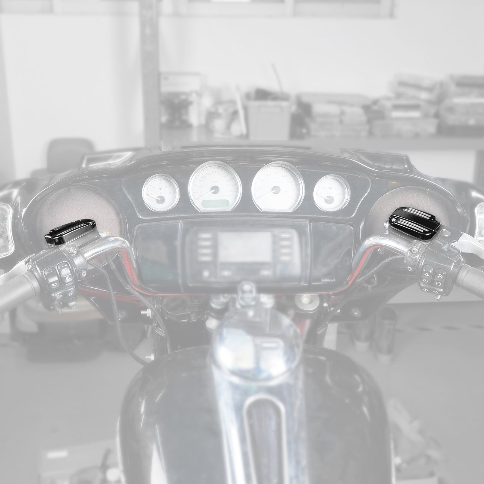 Vorderer Kupplungs- und Hauptbremszylinder-Abdeckdeckel, Behälterdeckel mit Dichtungen für Harley Davidson Road Glide Street Glide Road King