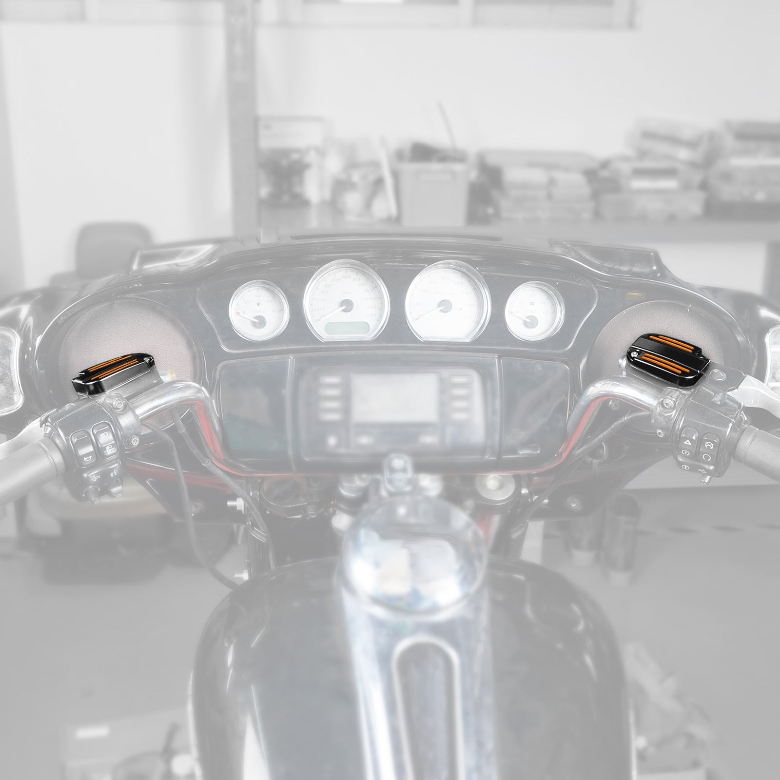 Vorderer Kupplungs- und Hauptbremszylinder-Abdeckdeckel, Behälterdeckel mit Dichtungen für Harley Davidson Road Glide Street Glide Road King