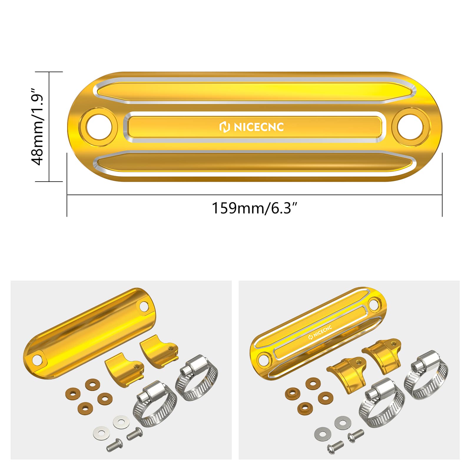 Ein Lumi Newman-Auspuff-Hitzeschild für Harley Davidson