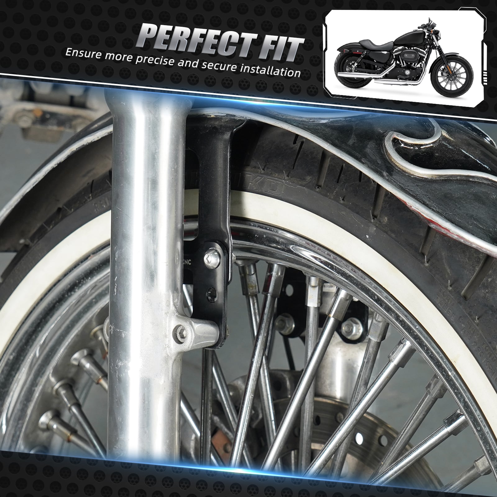 Kotflügel Vorne Riser Lift Klammern Adapter Für Harley Sportster XL1200L 06-11