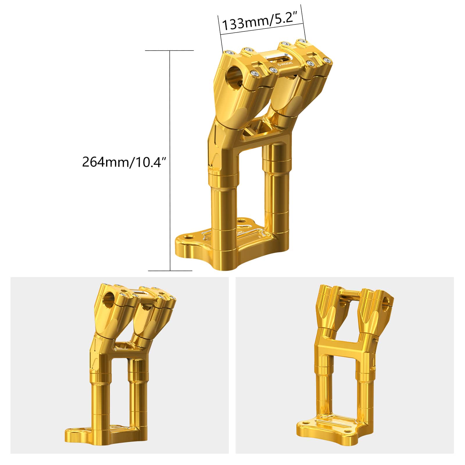 Rückschlagisolierter Riser 9" für 1" Lenker von OST Harley Davidson Modellen