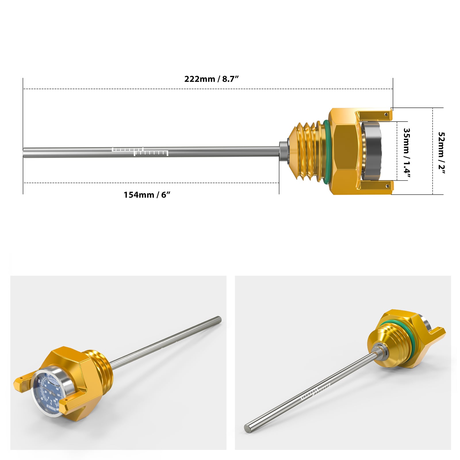 0-150°C Ölmessstab mit Temperaturanzeige für Harley Street Glide FLHX 2017-2023
