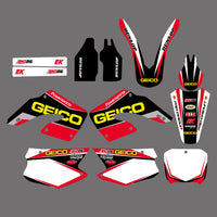 Team Graphics Hintergründe Aufkleber Kit für Honda CR125/CR250 2000-2001