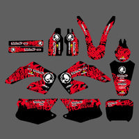 Team Graphics Hintergründe Aufkleber Kit für Honda CR125/CR250 2000-2001