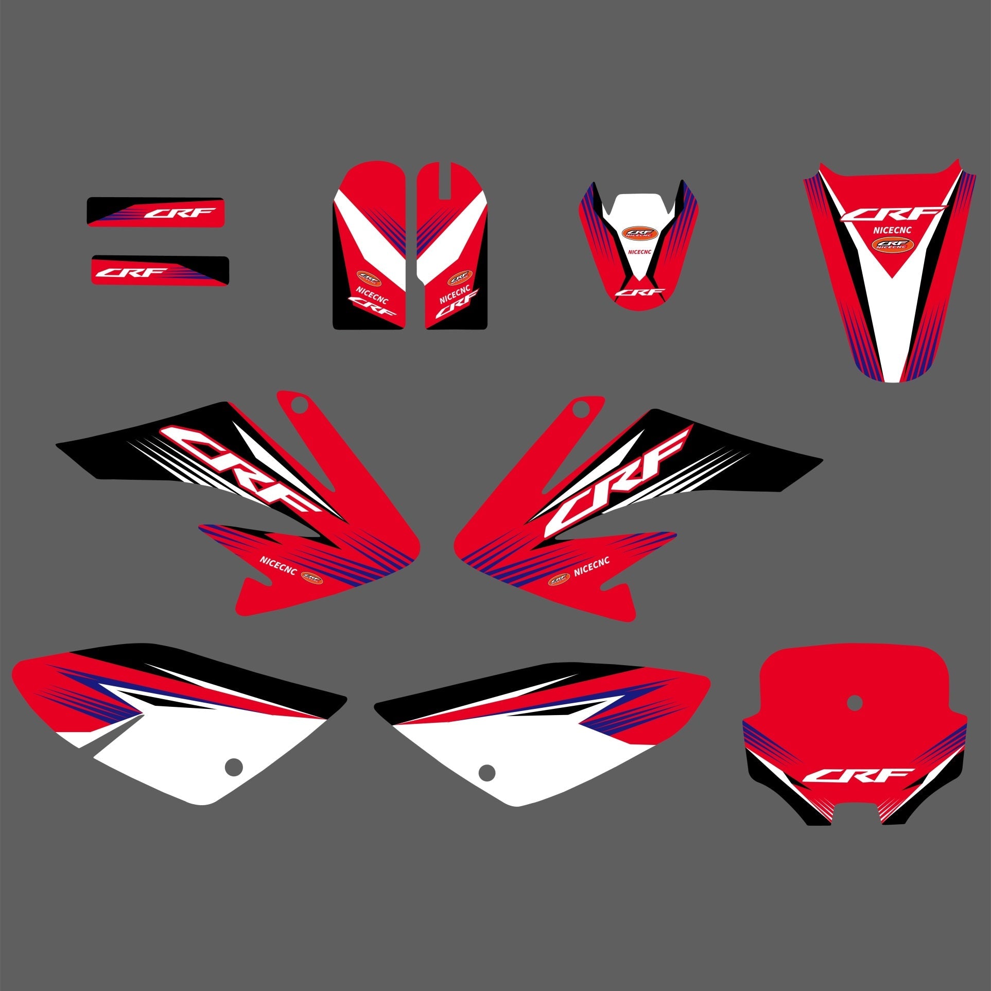 Motorrad-Team-Grafik-Abziehbild-Aufkleber-Set für HONDA CRF70 2004-2012 CRF80 CRF100 2004-2010