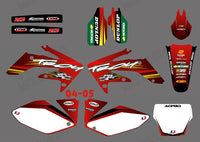 Team Graphics Hintergründe Abziehbilder Aufkleber für Honda CRF250 2004-2005