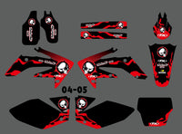 Team Graphics Hintergründe Abziehbilder Aufkleber für Honda CRF250 2004-2005