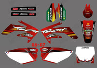 Motorrad Team Grafiken Hintergründe Abziehbilder Aufkleber Für HONDA CRF250 2006-2007