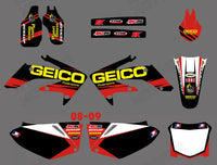 Team Graphics Hintergründe Abziehbilder Aufkleber für Honda CRF250R 2008-2009