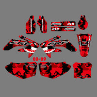 Team Graphics Hintergründe Abziehbilder Aufkleber für Honda CRF250R 2008-2009