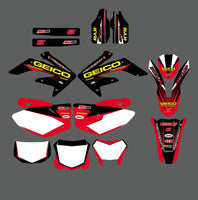 Team Graphics Hintergründe Abziehbilder Aufkleber für HONDA CRF250X 2004-2012