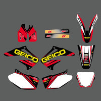 Team Graphics Hintergründe Abziehbilder Aufkleber für HONDA CRF450 2002-2004