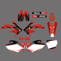 Grafik-Hintergrund-Aufkleber für Honda CRF450 2005–2006.