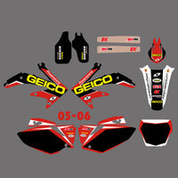 Grafik-Hintergrund-Aufkleber für Honda CRF450 2005–2006.