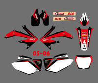 Grafik-Hintergrund-Aufkleber für Honda CRF450 2005–2006.