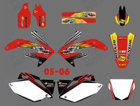 Grafik-Hintergrund-Aufkleber für Honda CRF450 2005–2006.