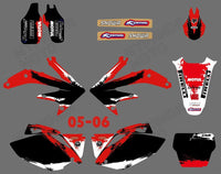 Grafik-Hintergrund-Aufkleber für Honda CRF450 2005–2006.