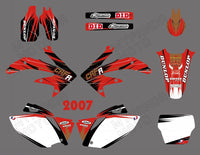 Team Graphics Hintergründe Abziehbilder Aufkleber für HONDA CRF450 2007