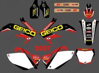 Team Graphics Hintergründe Abziehbilder Aufkleber für HONDA CRF450 2007