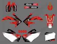 Vollständige Grafik-Hintergrund-Aufkleber für Honda CRF450 2008