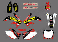 Vollständige Grafik-Hintergrund-Aufkleber für Honda CRF450 2008