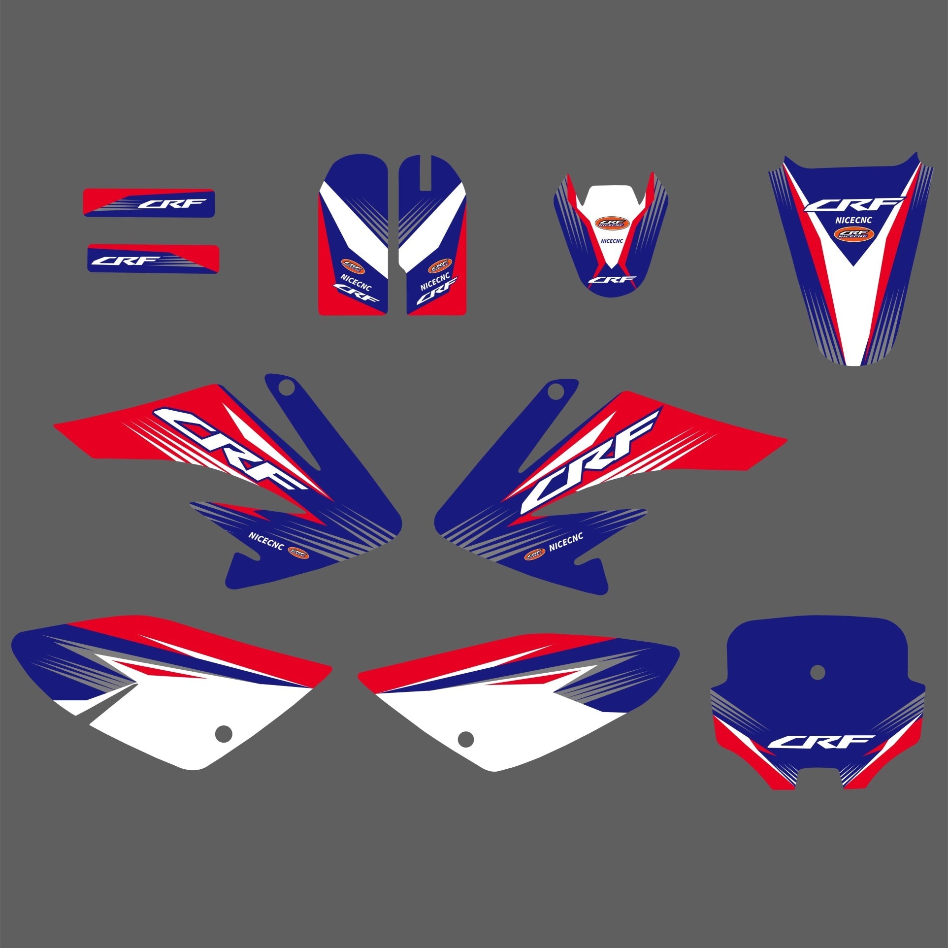 Motorrad-Team-Grafik-Abziehbild-Aufkleber-Set für HONDA CRF70 2004-2012 CRF80 CRF100 2004-2010