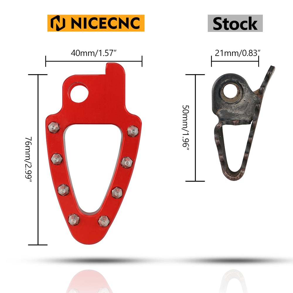 Rot Bremshebel Pedal Vergrößern Platte Spitze Für Honda XR650L 1993-2024