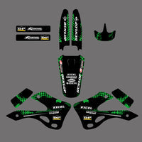 Motorrad-Team-Grafik-Hintergrund-Aufkleber-Set für Kawasaki KX125/KX250 1999-2002