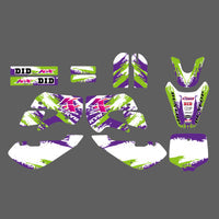 Team Graphics Hintergrund Aufkleber Aufkleber für Kawasaki KX65 2000-2013