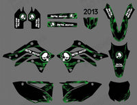 Motorrad-Team-Grafiken, Aufkleber, Aufkleber für Kawasaki KXF450 2013–2015