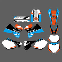 Motorrad Grafiken Hintergrund Decals Schutz Aufkleber Für KTM 125-520 EXC 1998-2000