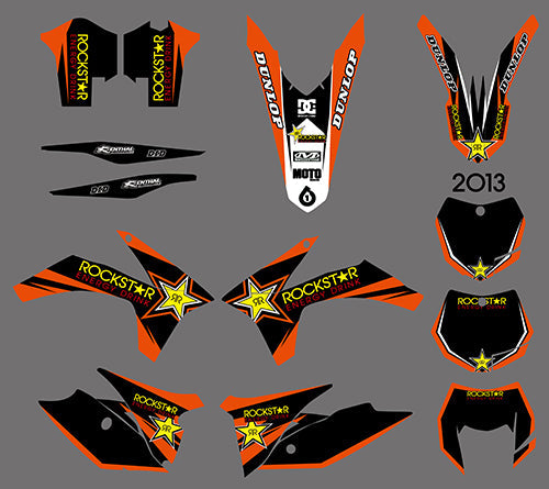 Team Graphics Decals Stickers For KTM 150 250 300 350 500 XC 2011 EXC 2012-2013