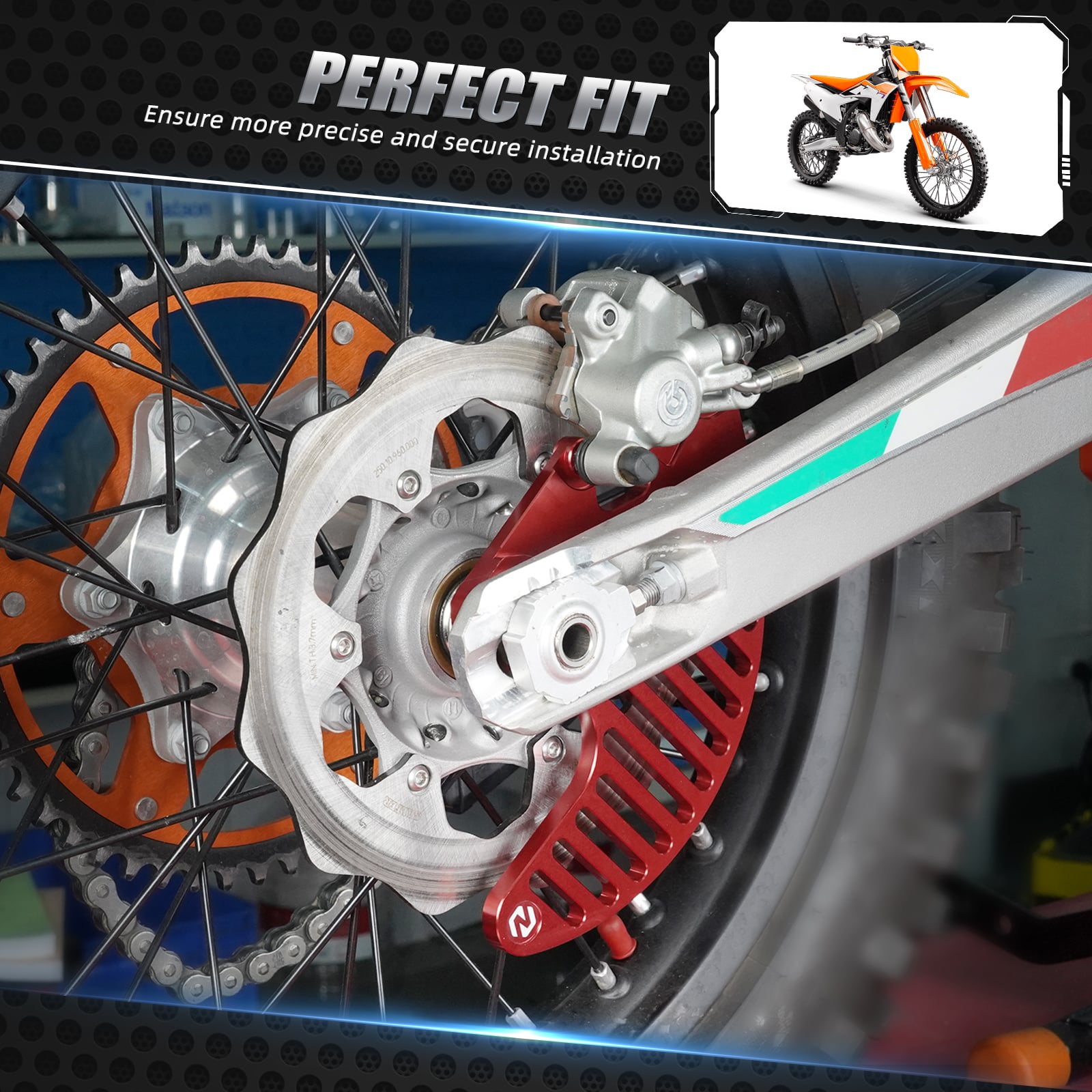 Hinterer Bremsscheibenschutz für KTM 350 500 EXC-F 2004-2024