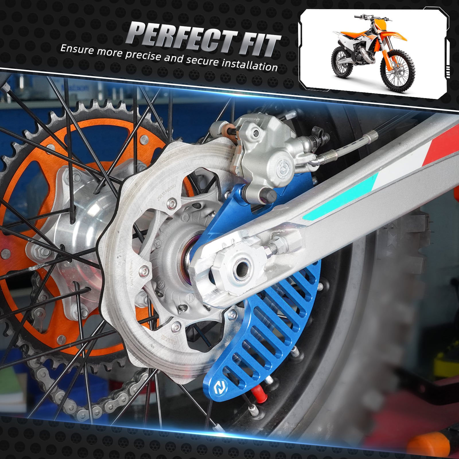 Hinterer Bremsscheibenschutz für KTM 350 500 EXC-F 2004-2024