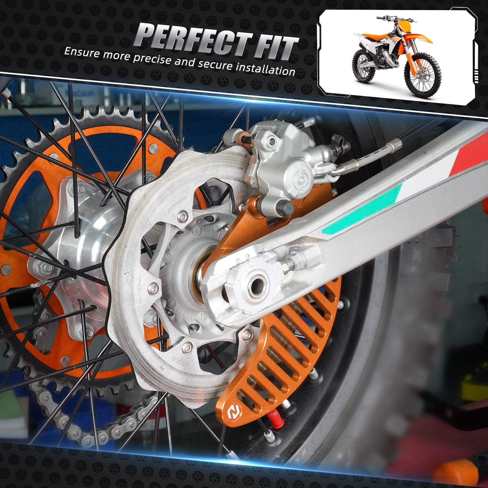 Hinterer Bremsscheibenschutz für KTM 350 500 EXC-F 2004-2024