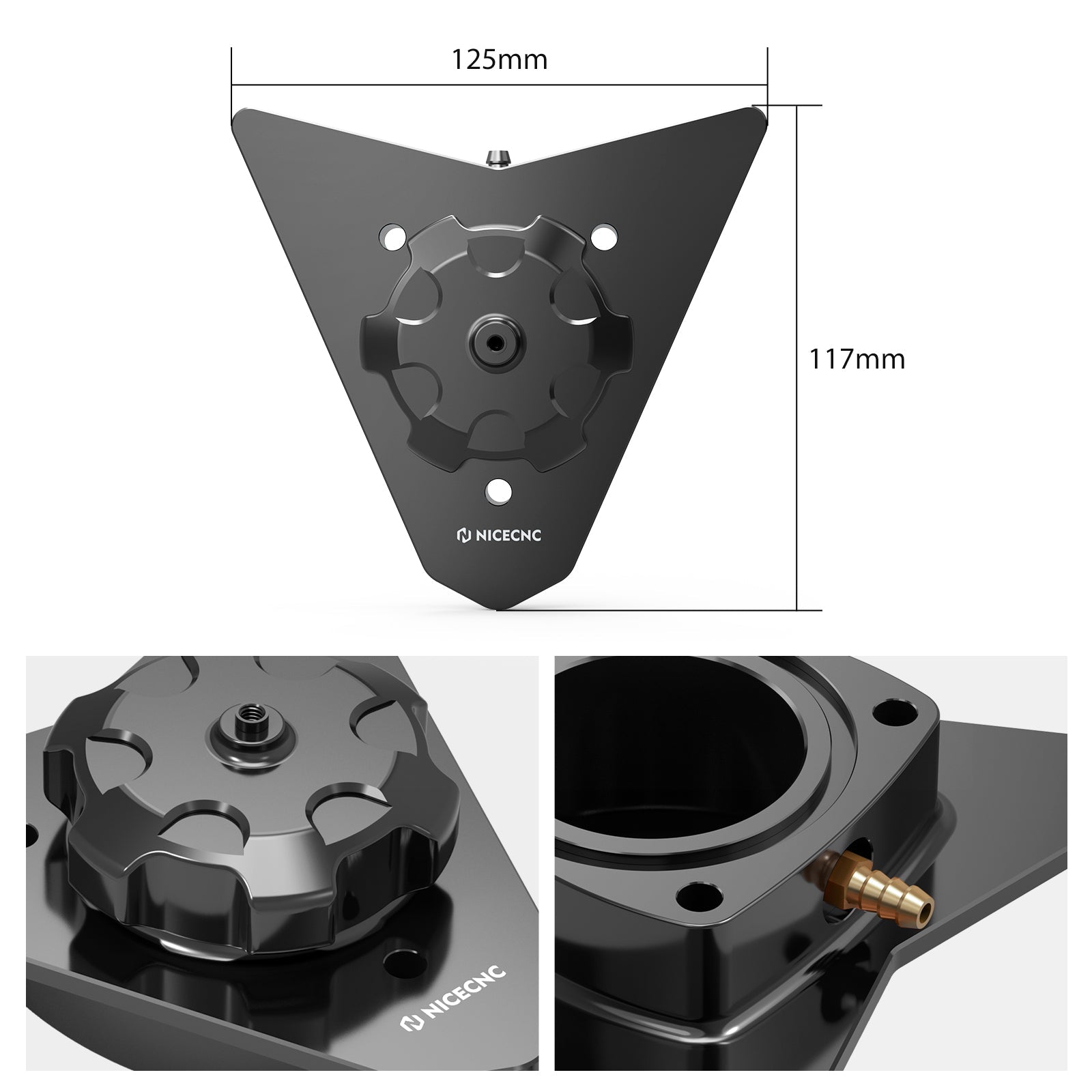 Verbessertes Tankdeckel-Abdeckungsset für hohen Kraftstoffeinfüllstutzen für KTM 690 Enduro/R SMC/R 2008-2018