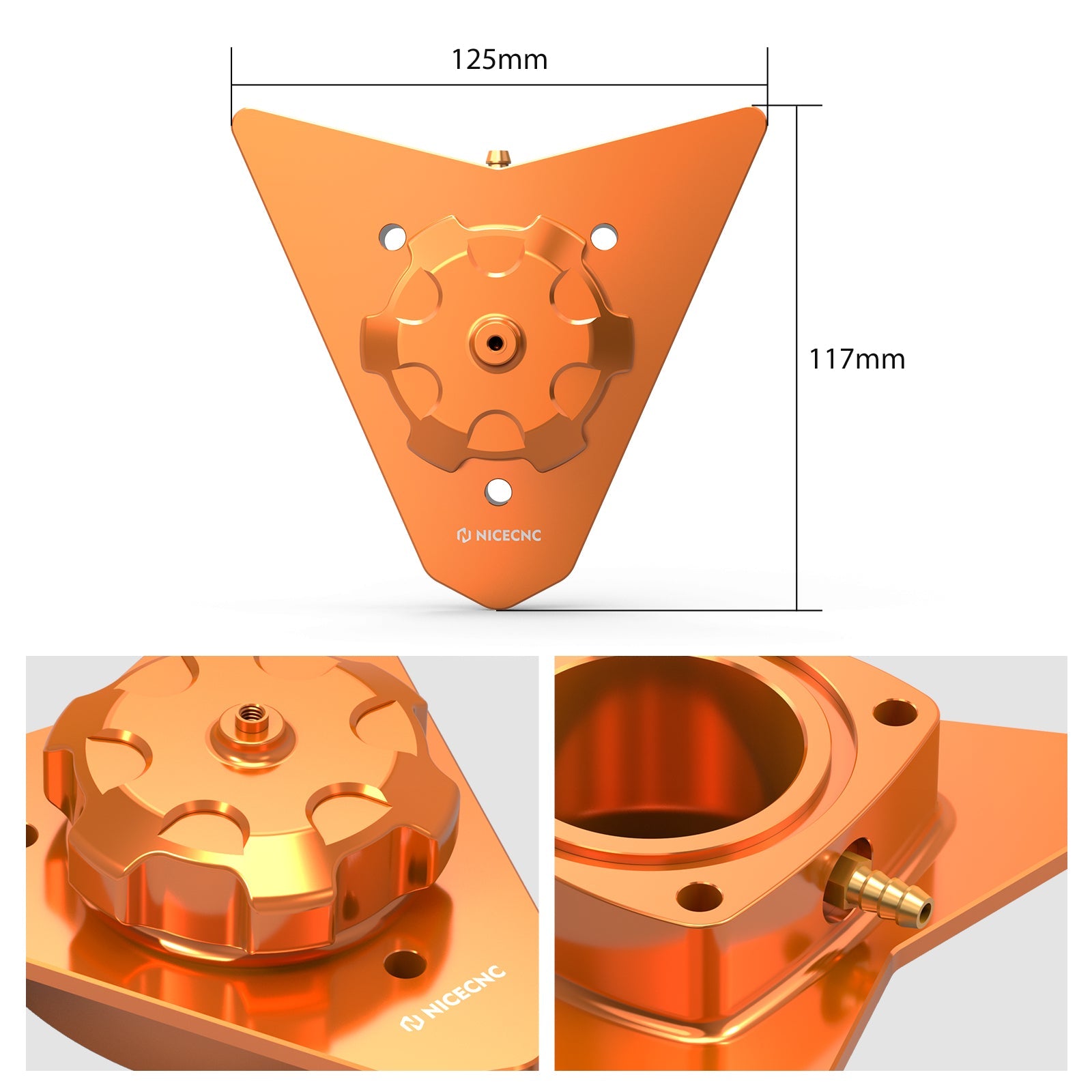 Verbessertes Tankdeckel-Abdeckungsset für hohen Kraftstoffeinfüllstutzen für KTM 690 Enduro/R SMC/R 2008-2018