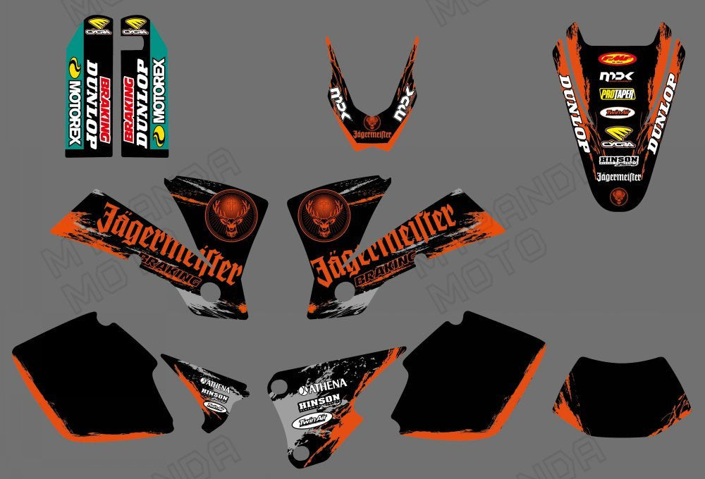 Motocross-Grafiken für KTM EXC Dirtbike 2003