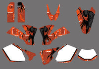 Motocross-Team, komplettes Grafik-Aufkleber-Set für KTM EXC 2003