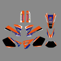 Motocross-Team, komplettes Grafik-Aufkleber-Set für KTM EXC 2003