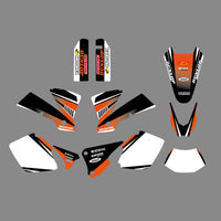 Motocross-Team, komplettes Grafik-Aufkleber-Set für KTM EXC 2003