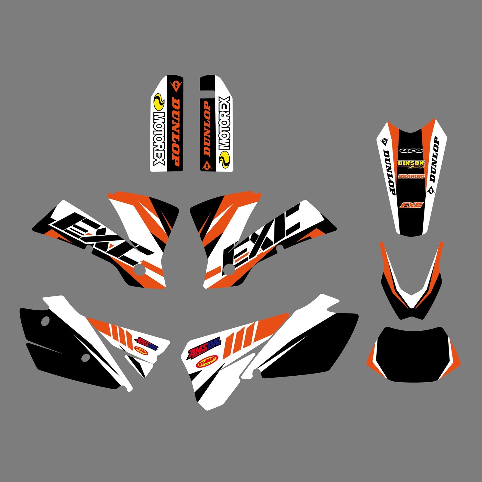 Grafiken Motocross Hintergrund Verkleidung Aufkleber Für KTM EXC 2004