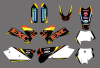 Grafik-Hintergrund-Aufkleber für KTM EXC 2005-2007