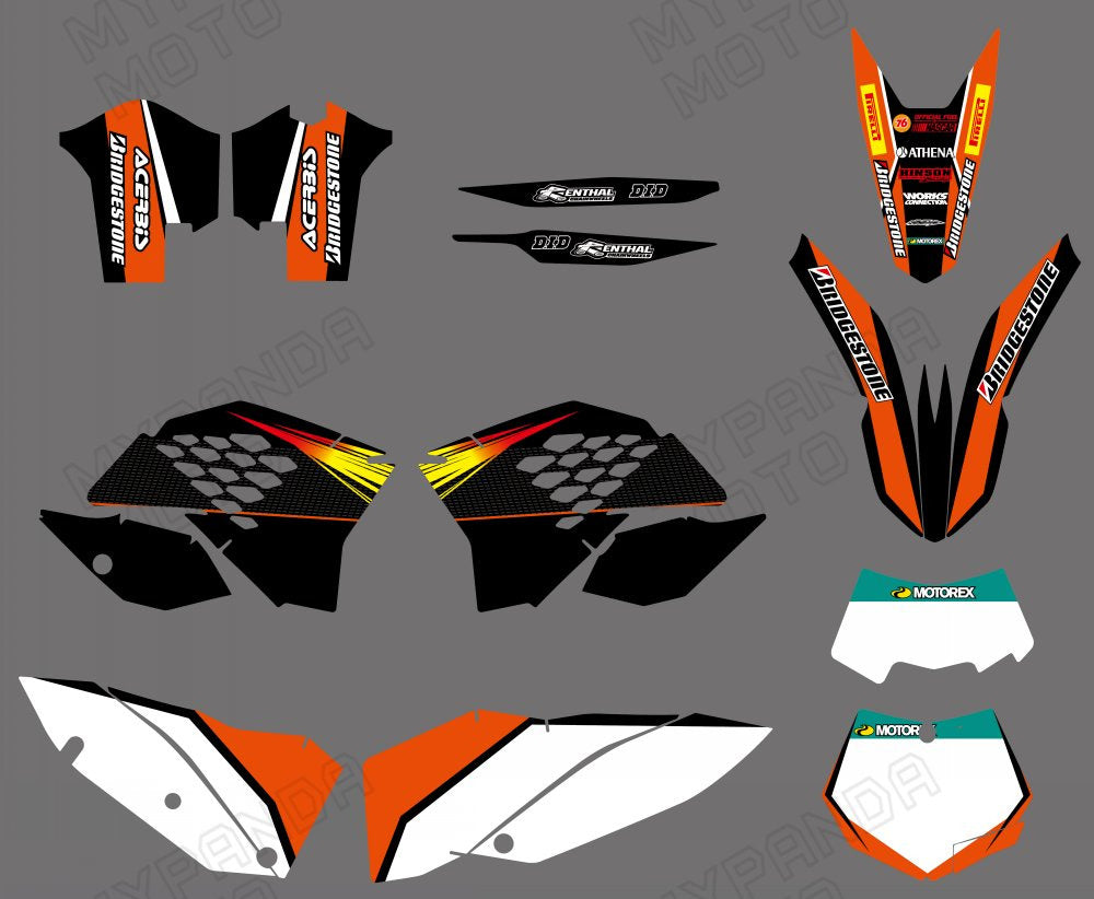 Komplette Aufkleber-Kits für KTM EXC 2008-2011