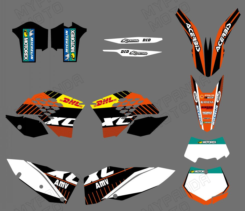 Komplette Aufkleber-Kits für KTM EXC 2008-2011