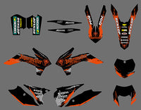 Vollständige Grafik-Hintergrund-Aufkleber für KTM EXC/XC-W/XCF-W 2014-2016