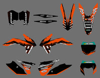 Vollständige Grafik-Hintergrund-Aufkleber für KTM EXC/XC-W/XCF-W 2014-2016