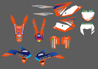 Komplettes Grafik-Aufkleber-Set für KTM EXC/XC-W/XCF-W 2014-2016