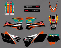 Motorrad-Team-Grafiken Hintergründe Abziehbilder Aufkleber für KTM SX 2003-2004